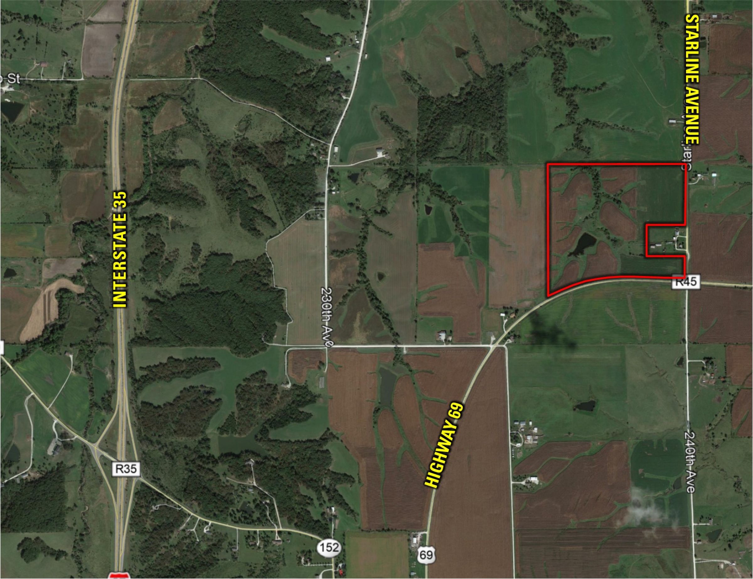 Peoples Company Land For Sale-Clarke County Iowa-Auction - Starline Ave. Osceola, IA 50213