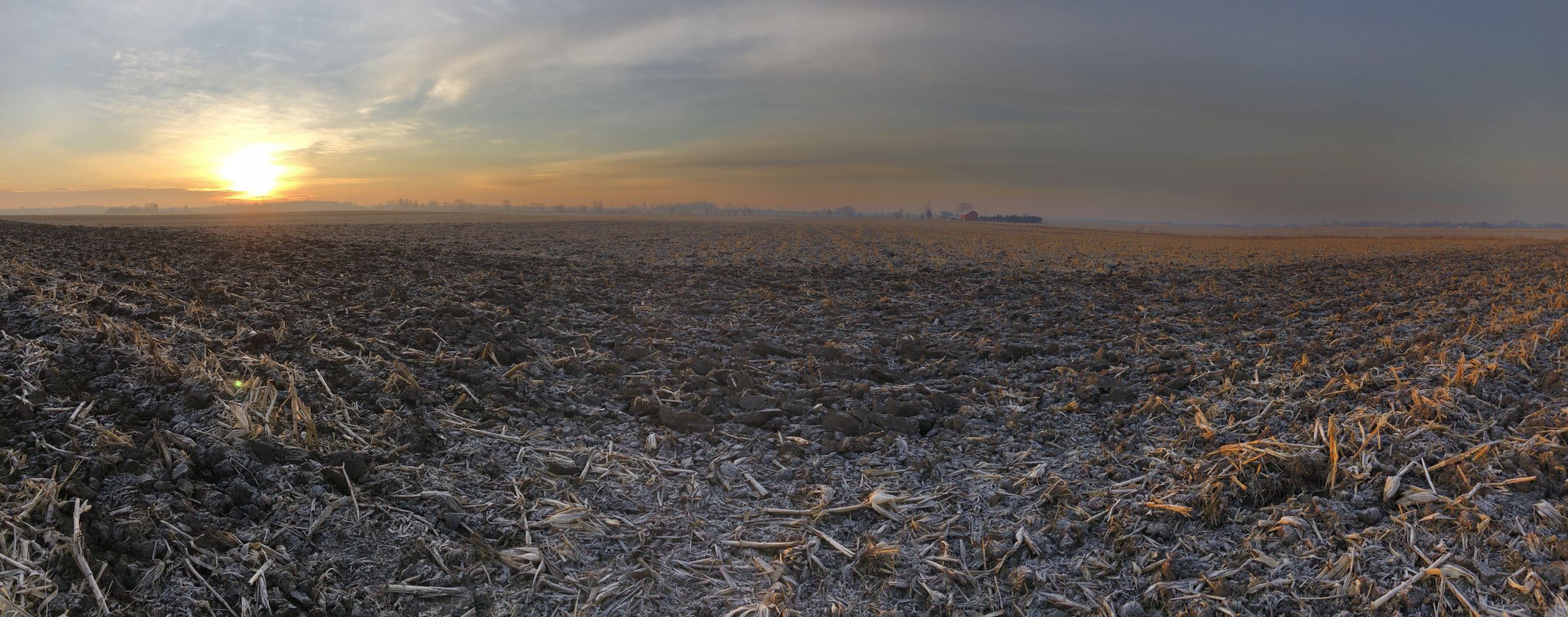 Panoramic view looking south