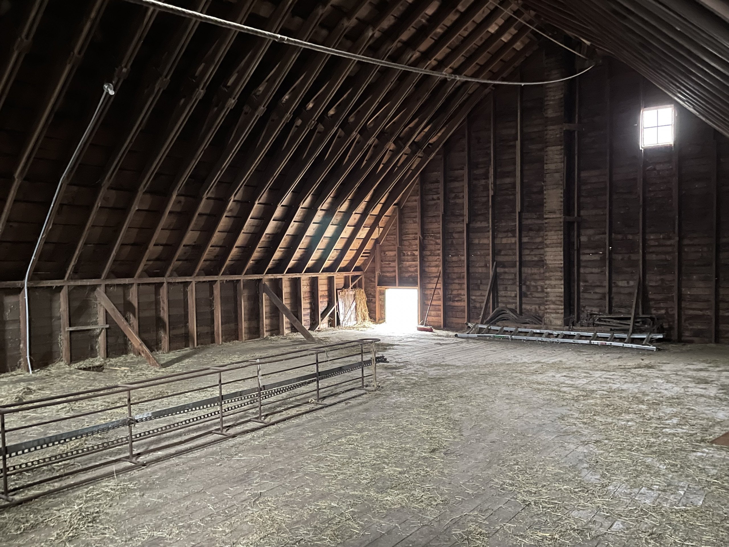 Upstairs of the Red Barn  Hobby Farm Clear Lake MN 