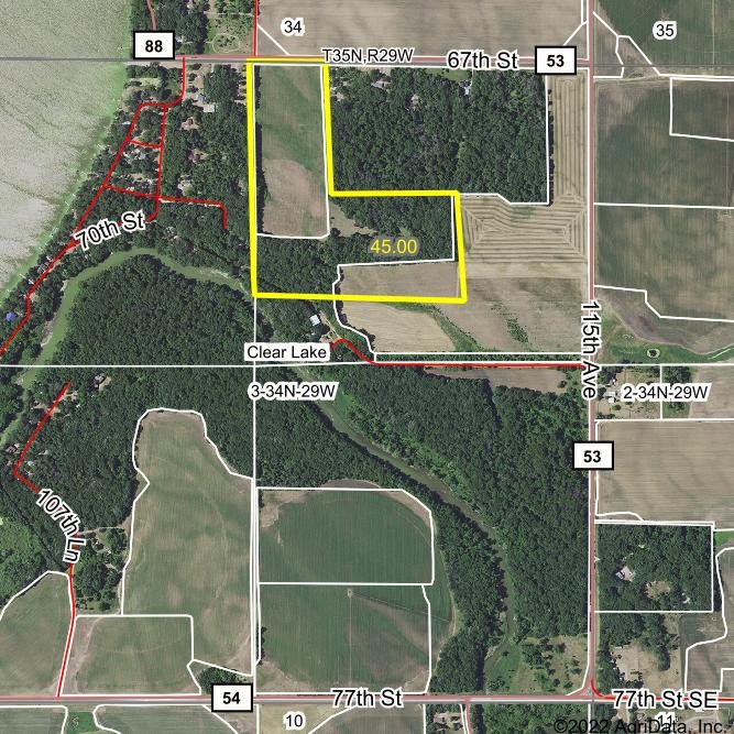 Approx. 22 Acres Tillable -Clear Lake MN Land Auction