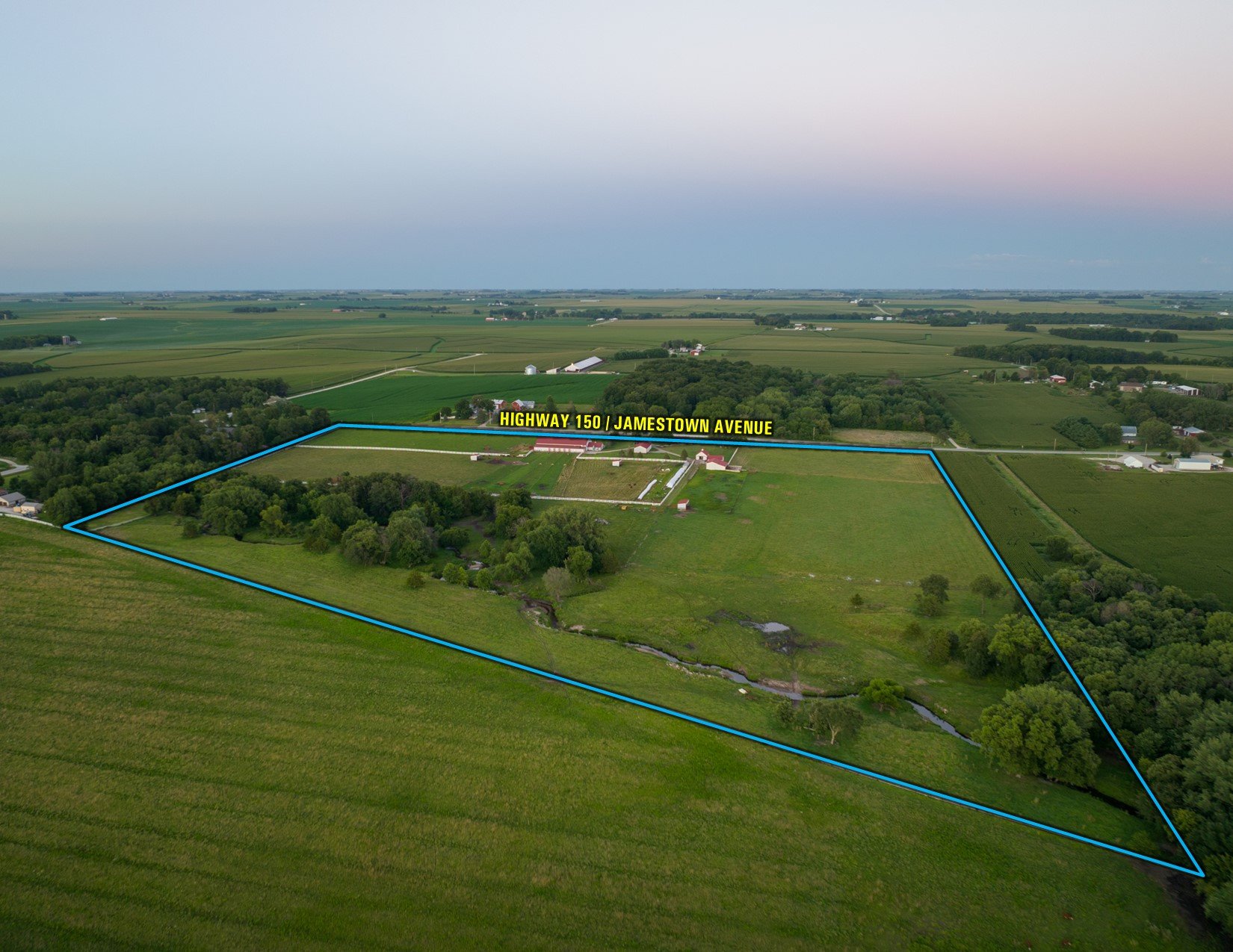 residential-land-buchanan-county-iowa-48-acres-listing-number-16335-Jon and Crystal Blin, Buchanan Co - West to East Property Outline-1.jpg