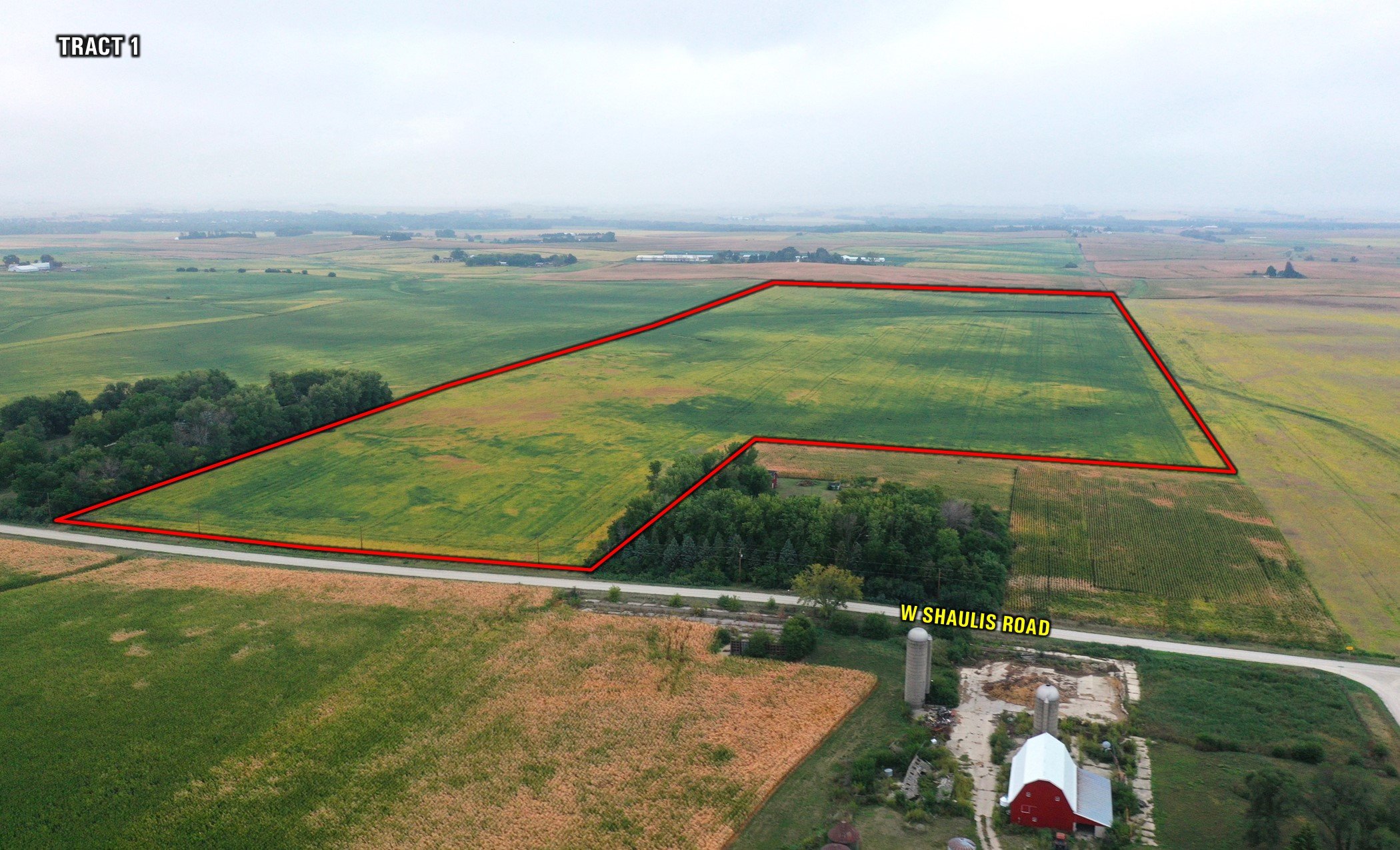 Black Hawk County, Iowa Tract 1 Aerial Image