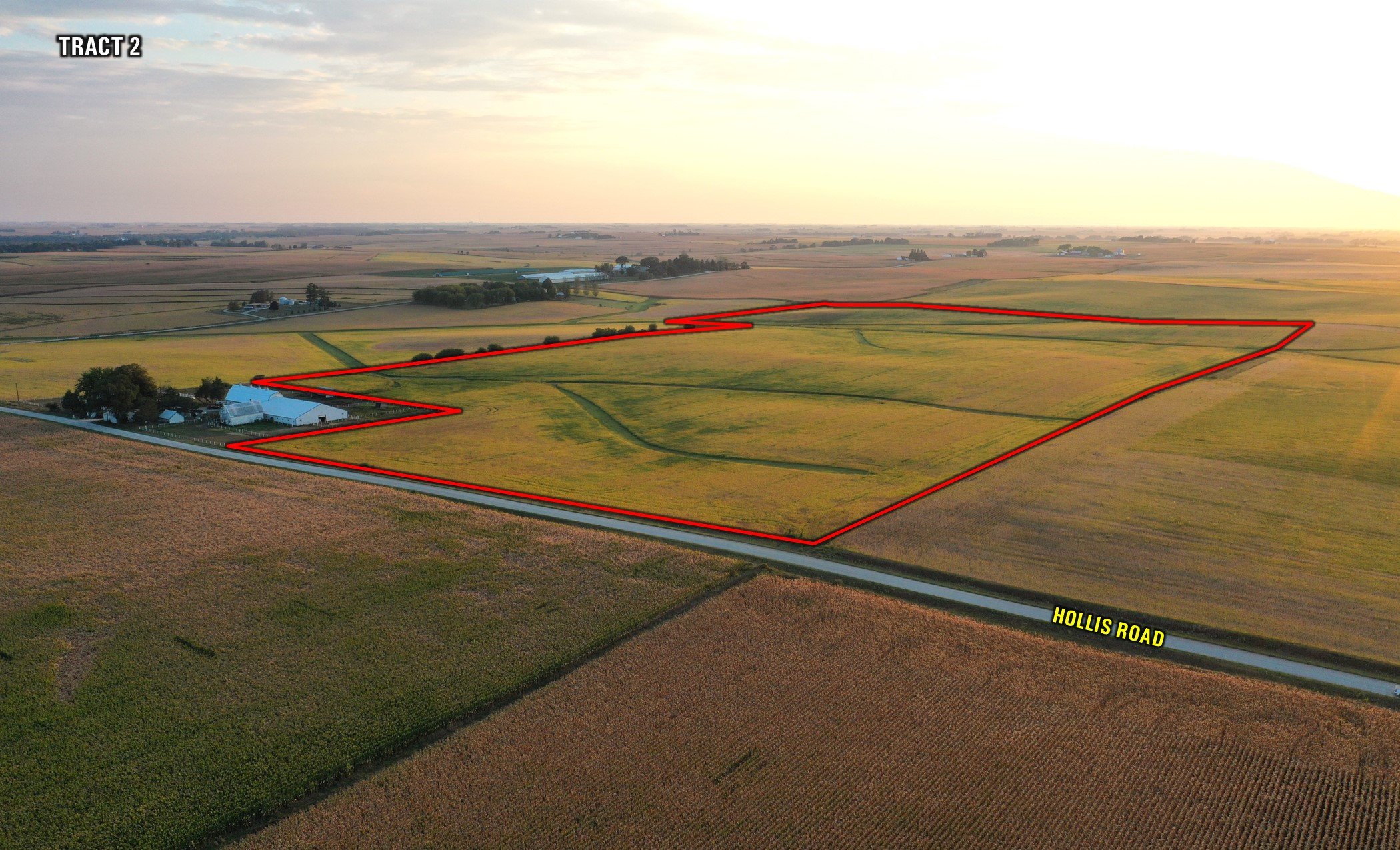 Black Hawk County, Iowa Land Auction Tract 2 Aerial